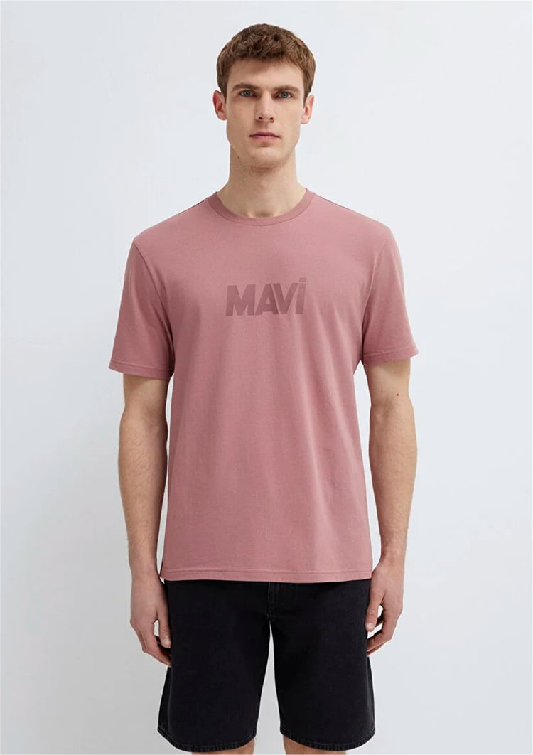 Mavı M0612896-70948 Nostalgıa Rose Erkek Regular Logo Baskılı T-Shırt