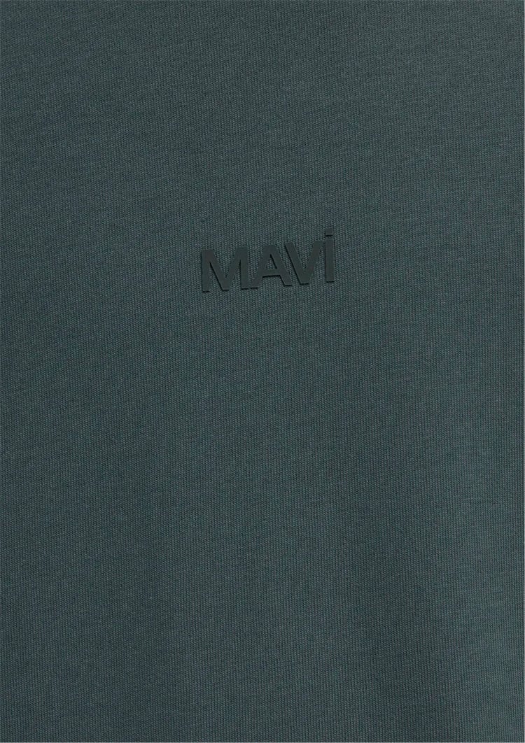 Mavı M0613093-71598 Yosun Yesılı Erkek Oversıze Mavı Baskılı T-Shırt