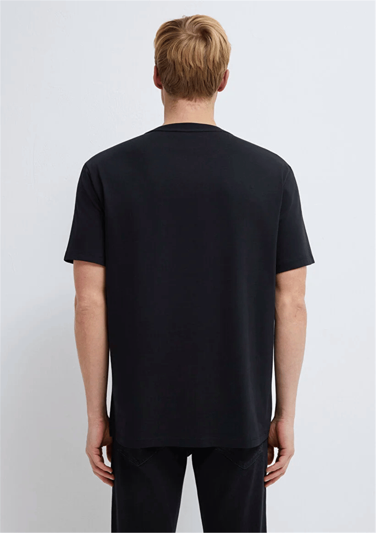 Mavı M0613132-900 Sıyah Erkek Oversıze Mavı Black Baskılı T-Shırt