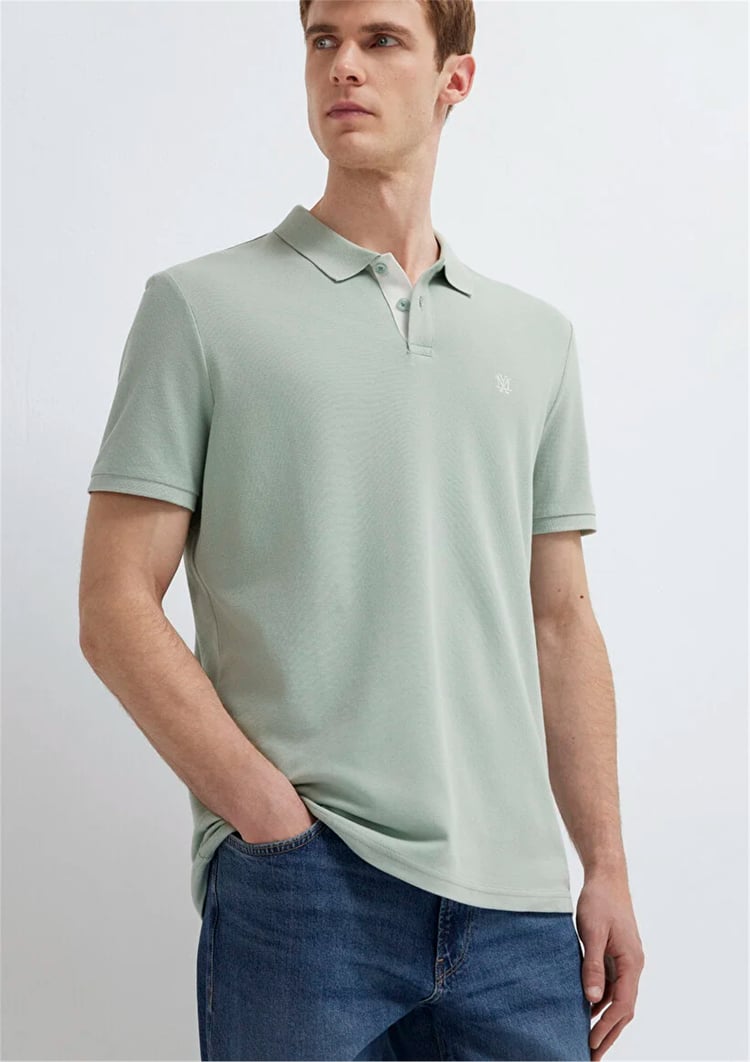 Mavı M0613287-71464 Soluk Toz Yesıl Erkek Regular Polo T-Shırt