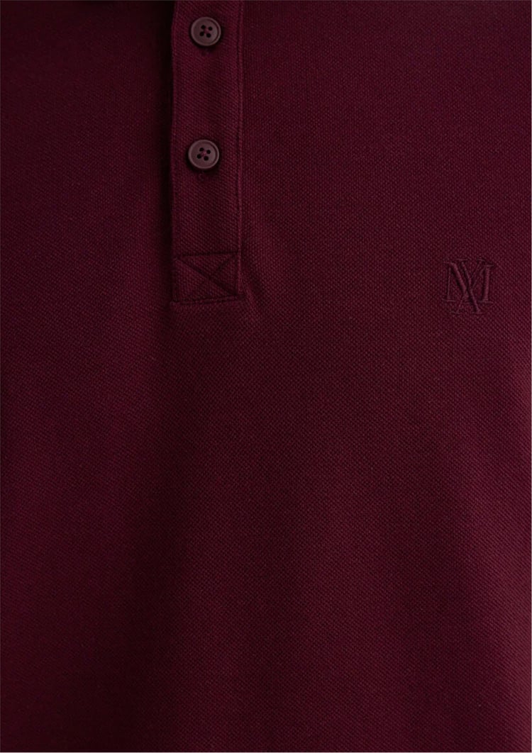 Mavı M063247-70394 Koyu Sarap Erkek Slım Polo Yaka T-Shırt