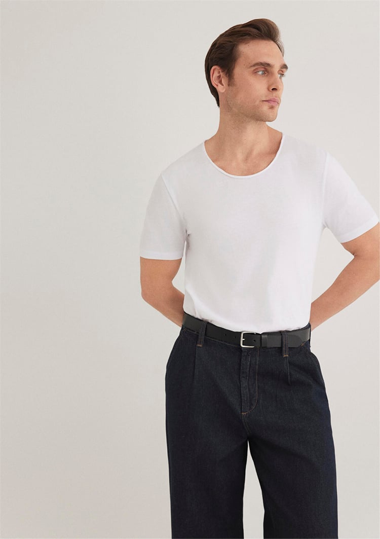 Mavi M064019-620 Beyaz Erkek Fitted T-Shirt