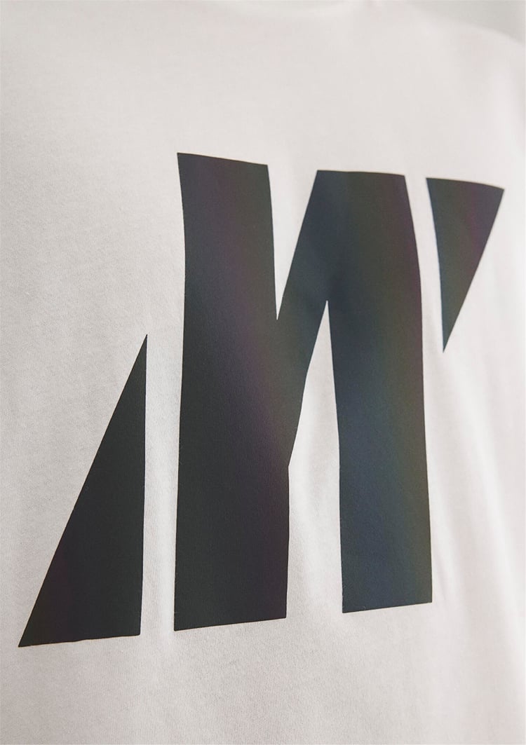 Mavi M066255-30701 Kırık Beyaz Erkek Regular Logo Baskılı T-Shirt