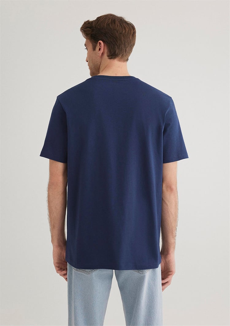 Mavi M066842-70758 Derin Lacivert Erkek Regular Mavi Logo T-Shirt
