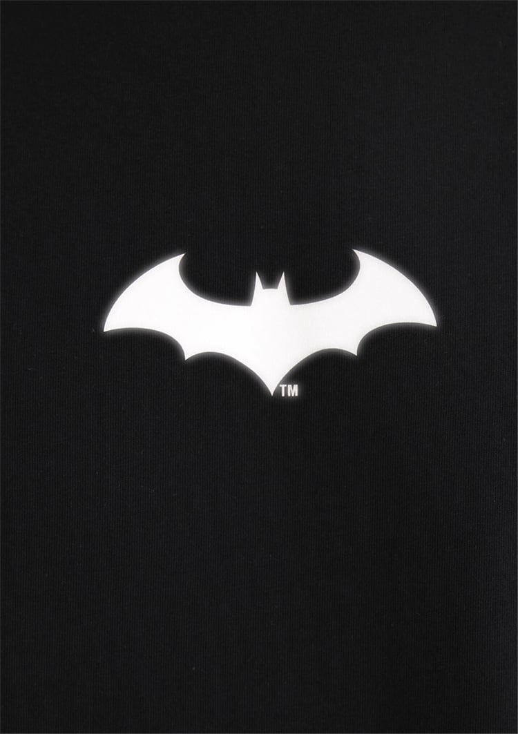 Mavi M066878-900 Siyah Erkek Batman Reflektor Baskılı T-Shirt