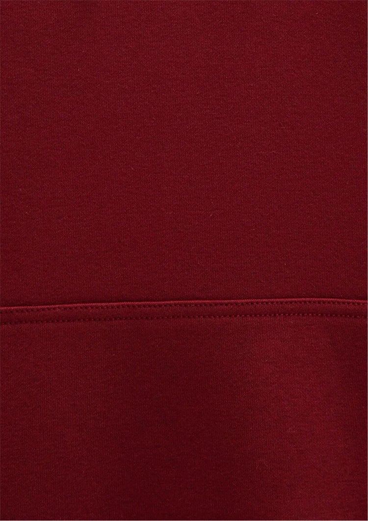 Mavı M067149-85493 Koyu Bordo Erkek Mavı Logo Baskılı Kapusonlu Oversıze Sweatshırt