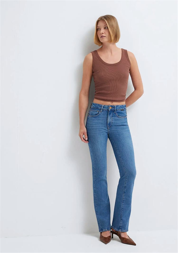 Mavı M101225-A1589 Marıa Mıd Gold Premıum Kadın Flare Boot Cut Denım Pantolon