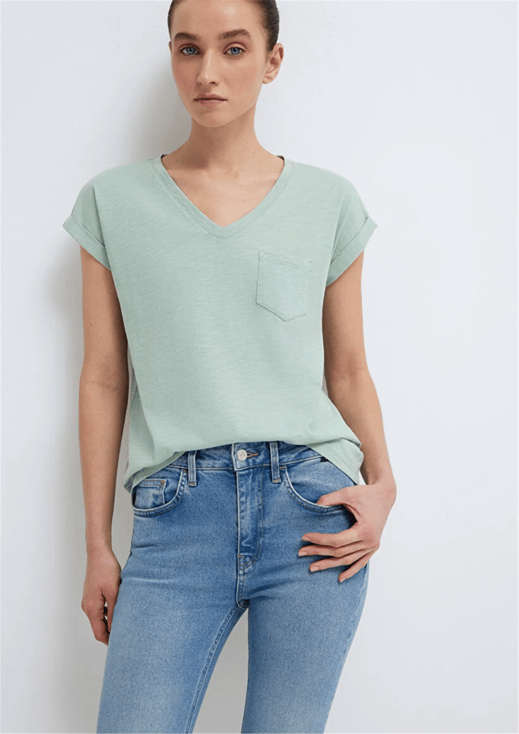 Mavi M1600961-71780 Küf Yeşili Kadın T-Shirt