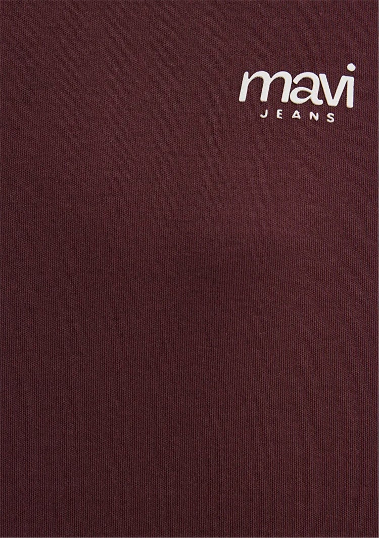 Mavı M1613804-70223 Karamel Kadın Regular Mavı Logo Baskılı T-Shırt