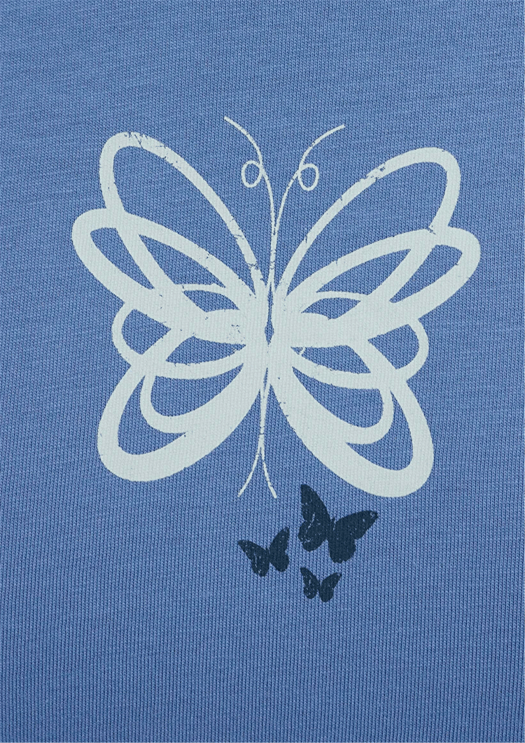 Mavi Y26 M1613870-70728 İnfinity Kadın Semı Slim Kelebek Baskılı T-shirt