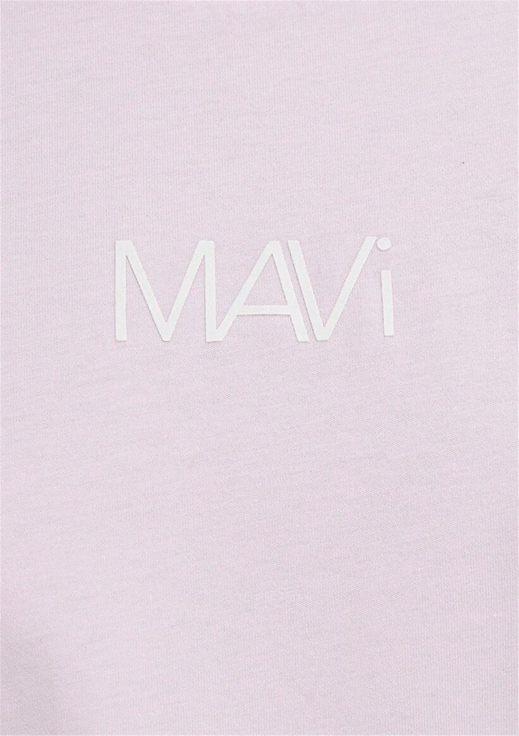 Mavi Y26 M1613884-70513 Lavender Fog Kadın Oversıze Mavi Baskılı T-shirt