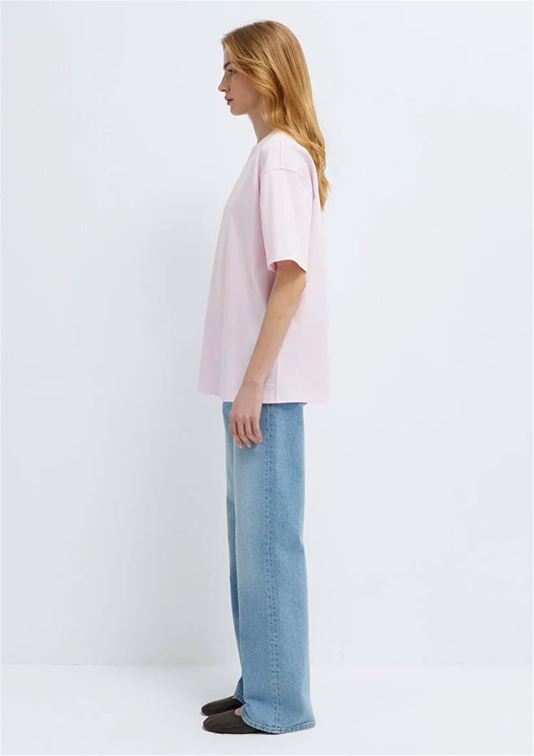 Mavi Y26 M1613884-70513 Lavender Fog Kadın Oversıze Mavi Baskılı T-shirt