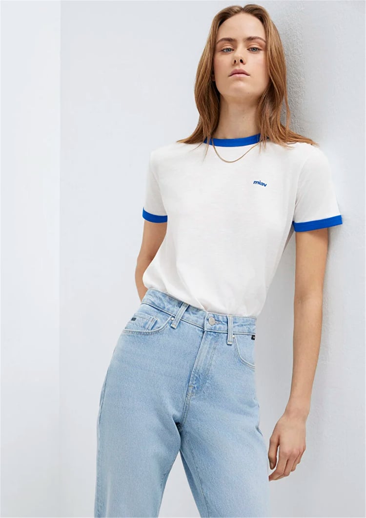 Mavi Y26 M1614089-70057 Kırık Beyaz Kadın T-shirt