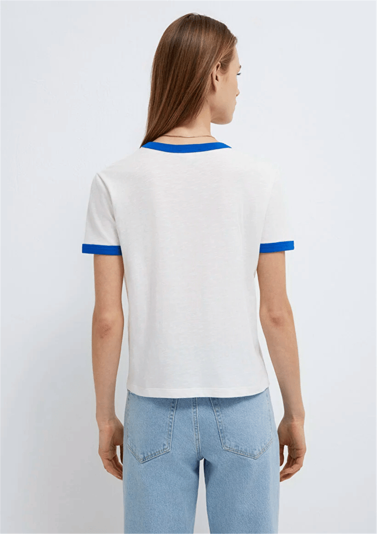 Mavi Y26 M1614089-70057 Kırık Beyaz Kadın T-shirt