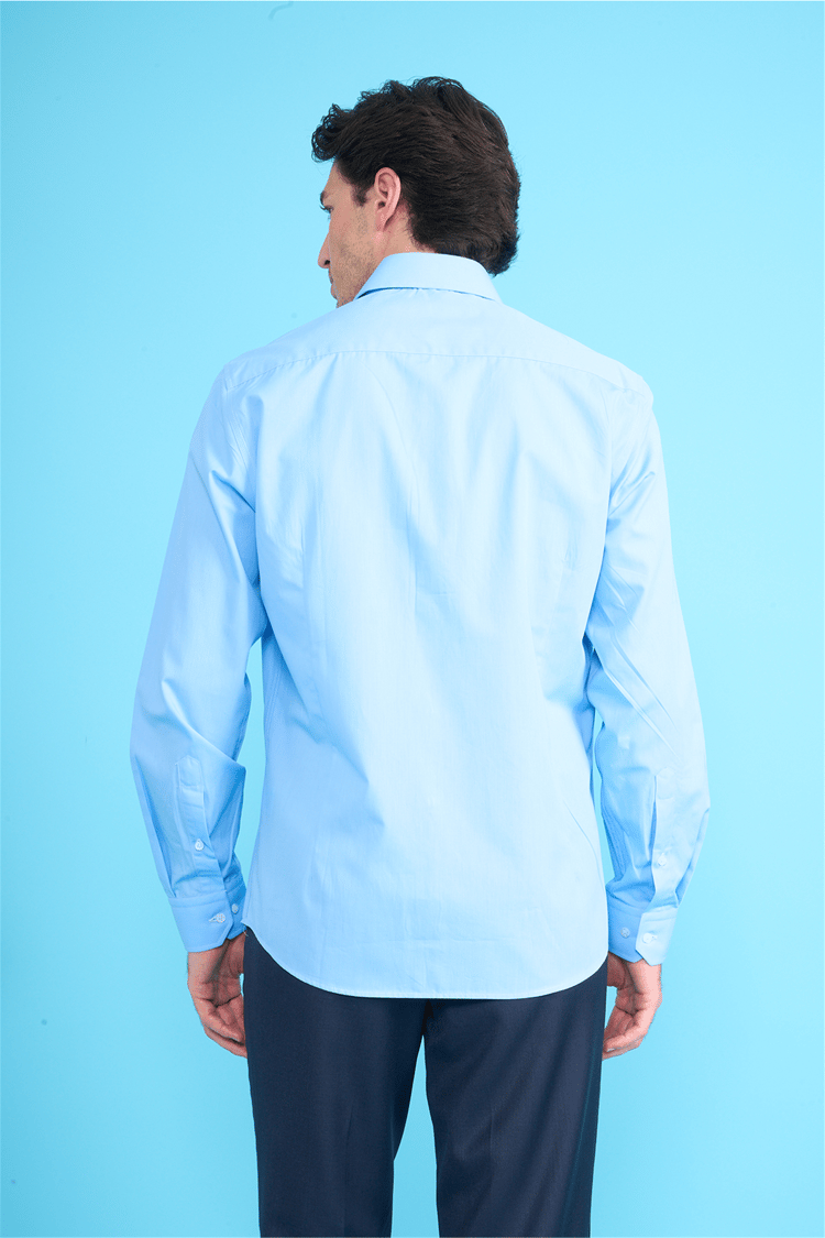 Mentality 2444 Erkek Uzun Kol Slimfit 50/1 Poplin Gömlek Koyu Mavi