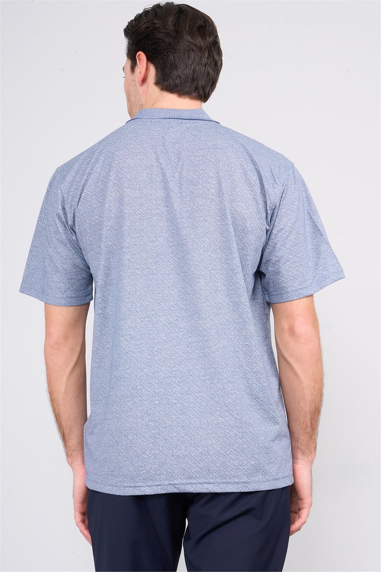 Mentality 3918 Erkek Polo Yaka Cepli T-shirt Mavi