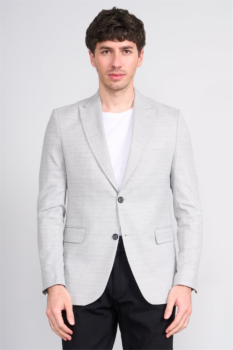 Mentality 4735 Erkek Slimfit Tek Ceket Siyah
