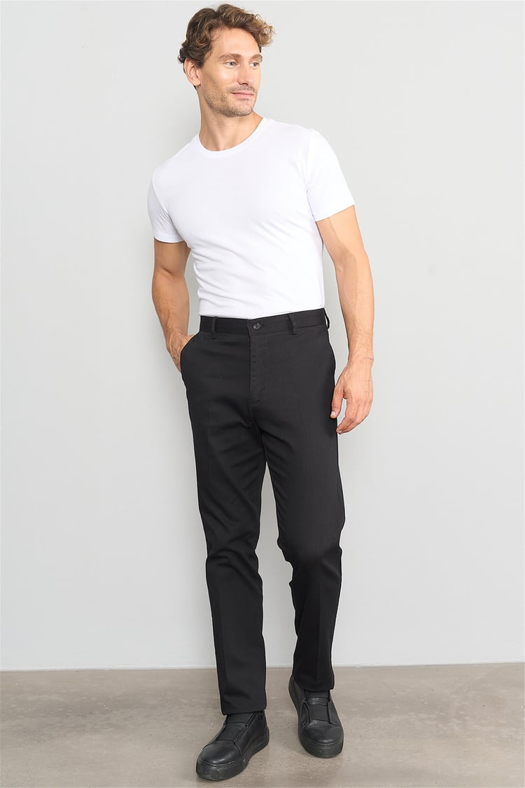 Mentality 6368 Erkek Molfoy Yan Cep Pantolon Siyah