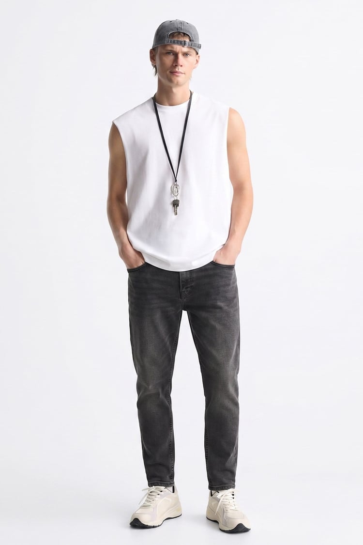 Mentality 6443 Erkek Proton Slim Fit Kot Pantolon Gri