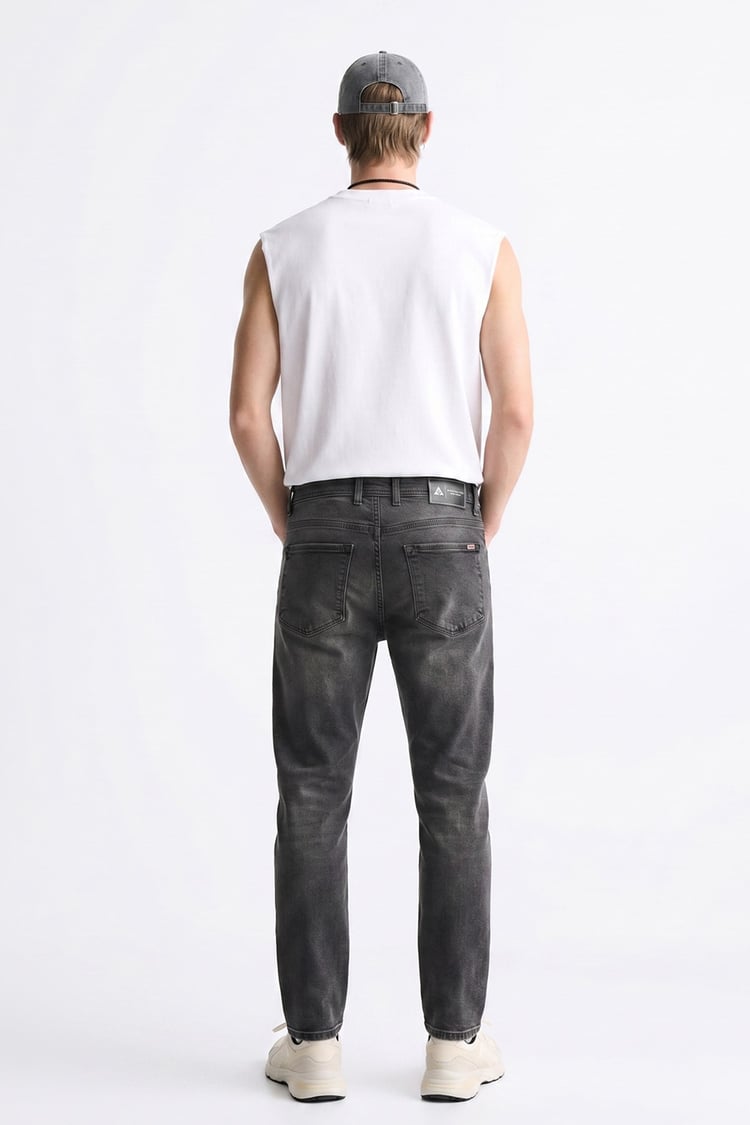 Mentality 6443 Erkek Proton Slim Fit Kot Pantolon Gri