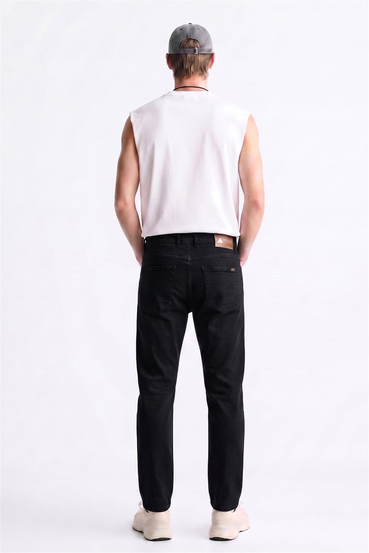 Mentality 6443 Erkek Proton Slim Fit Kot Pantolon Siyah