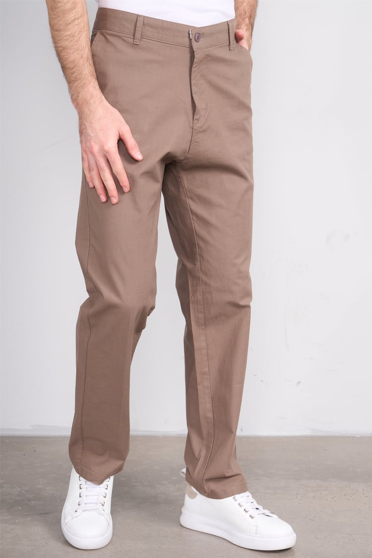 Mentality 6776 Erkek Yan Cep Pantolon Vizon