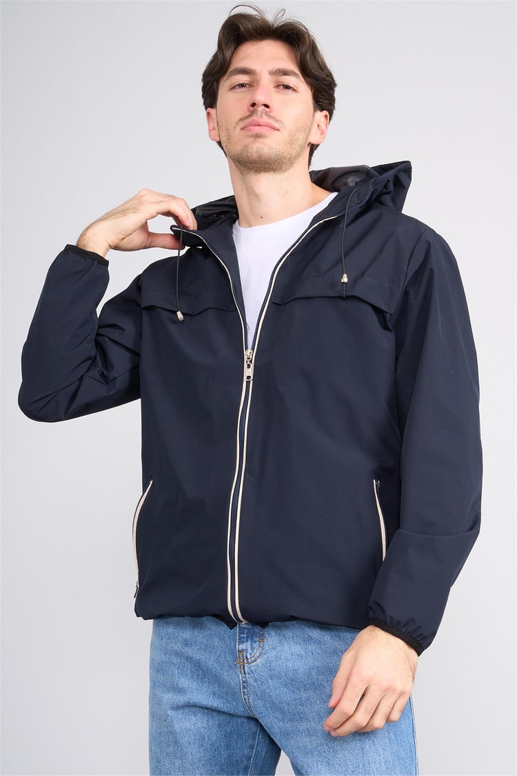 Mentality 7775 Erkek Kapüşonlu Vural Yağmurluk Lacivert