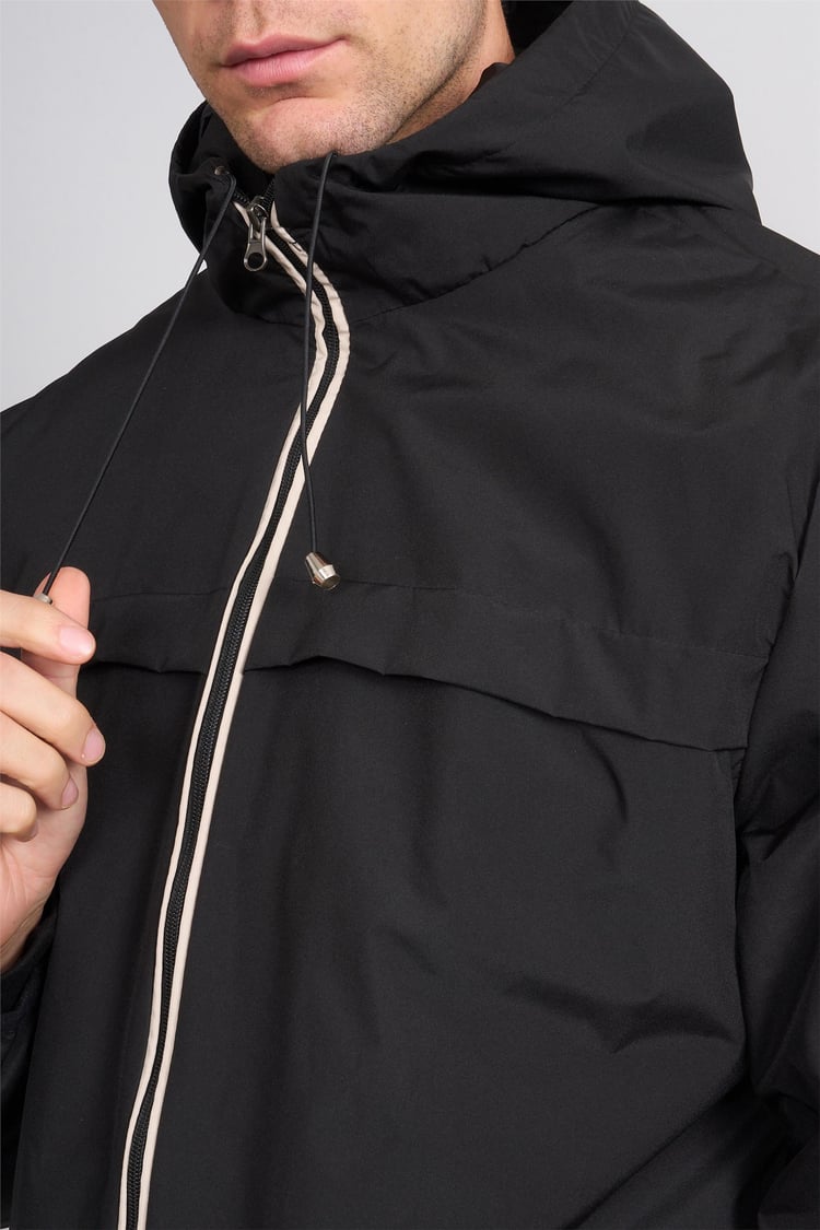 Mentality 7775 Erkek Kapüşonlu Vural Yağmurluk Siyah