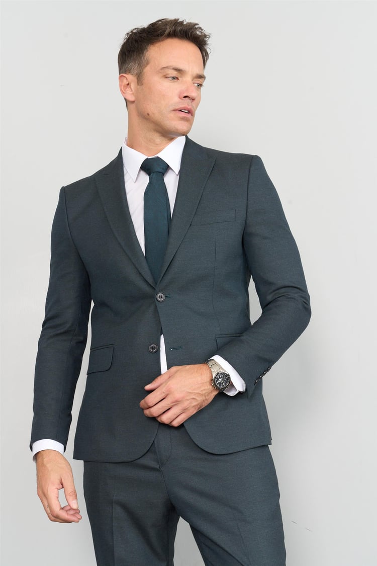 Mentality 9094 Erkek Yünter 6 Drop Slimfit Takım Elbise Zümrüt