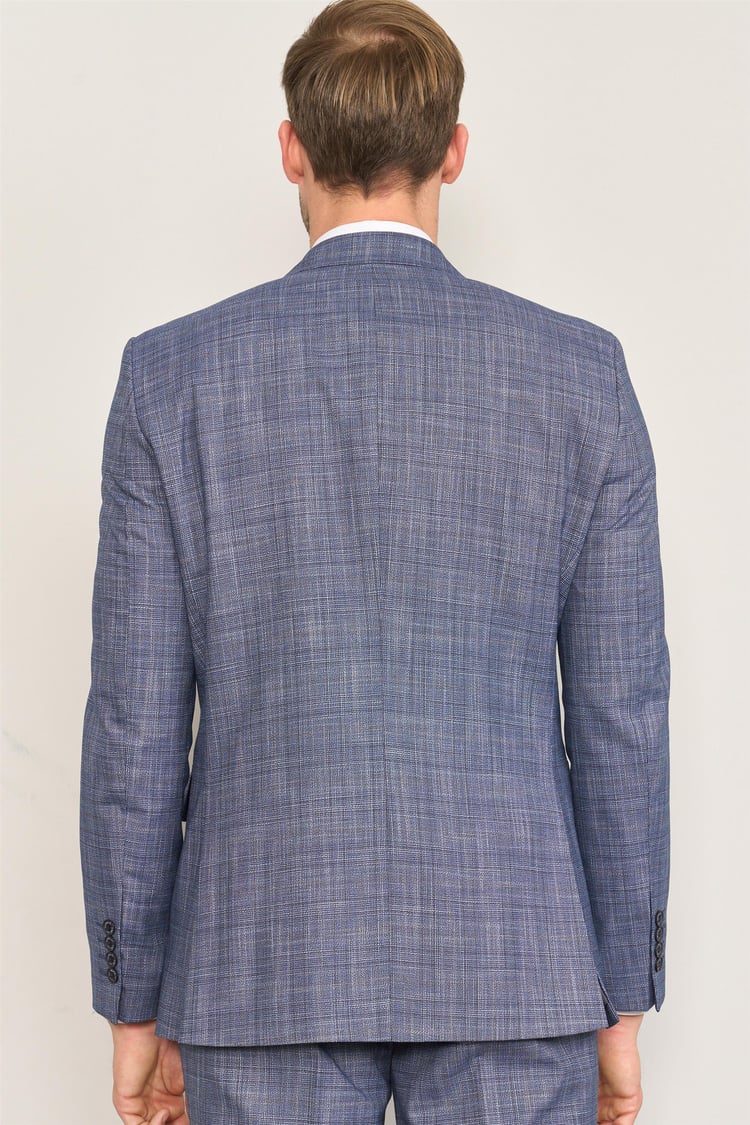 Mentality 9120 Erkek Mono Yaka Slim Fit Takım Elbise Açık Lacivert