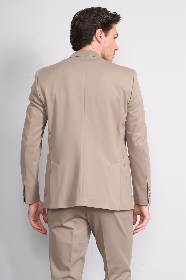 Mentality 9226 Erkek Noa Desenli Örme Slim Fit Jogger Takım Elbise Vizon