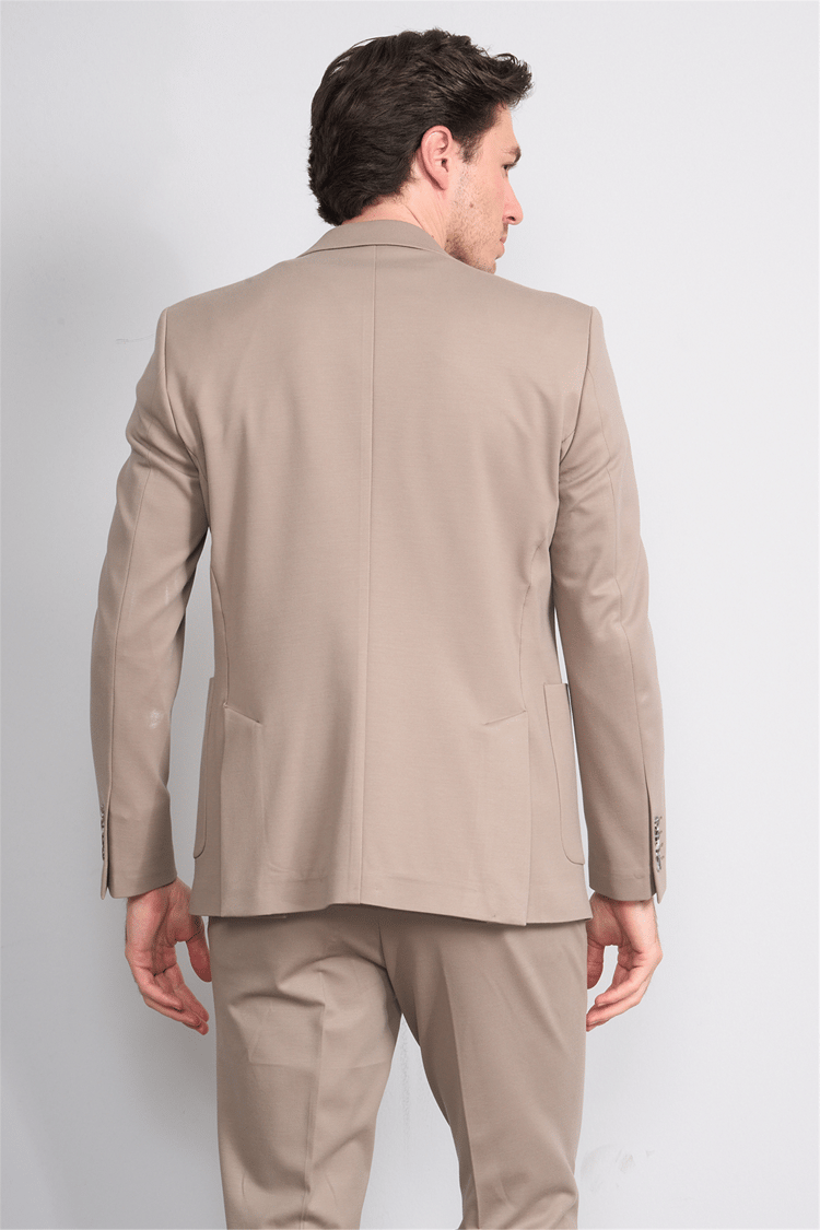 Mentality 9226 Erkek Noa Desenli Örme Slim Fit Jogger Takım Elbise Vizon