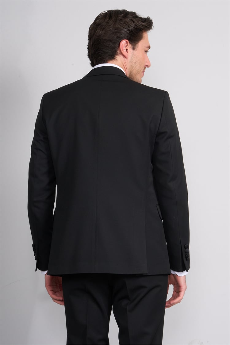 Mentality 9229 Erkek Kırlangıç Yaka Slim Fit Loco Yelekli Takım Elbise Siyah