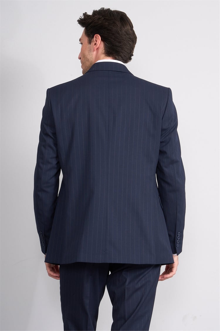 Mentality 9234 Erkek Kırlangıç Yaka Slim Fit Kruvaze Takım Elbise Lacivert