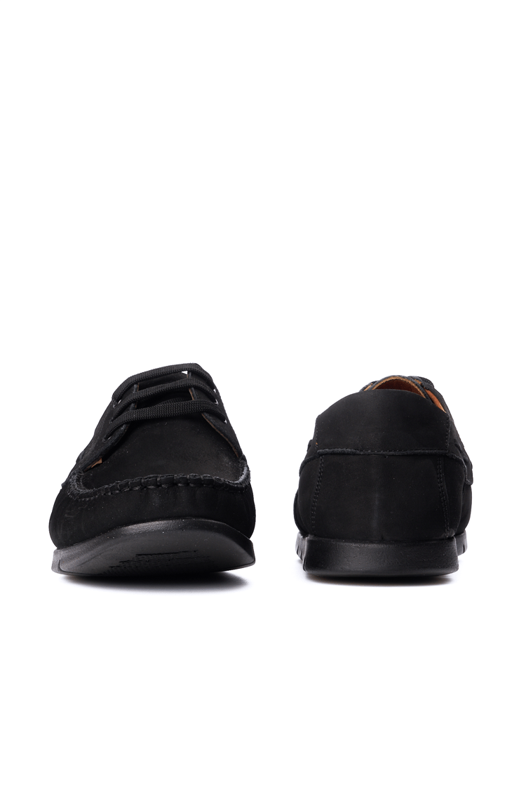 Meva 415 Siyah Nubuk Erkek Deri Comfort Ayakkabı