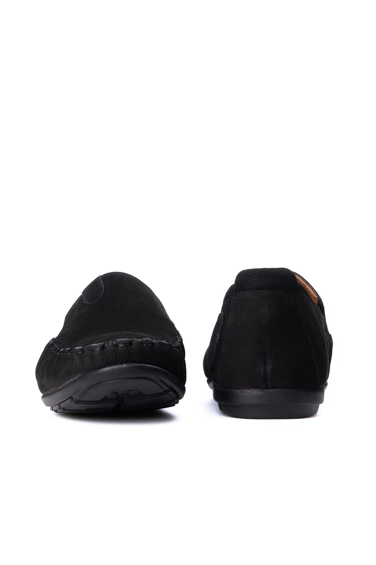 Meva 482 Siyah Nubuk Erkek Deri Comfort Ayakkabı