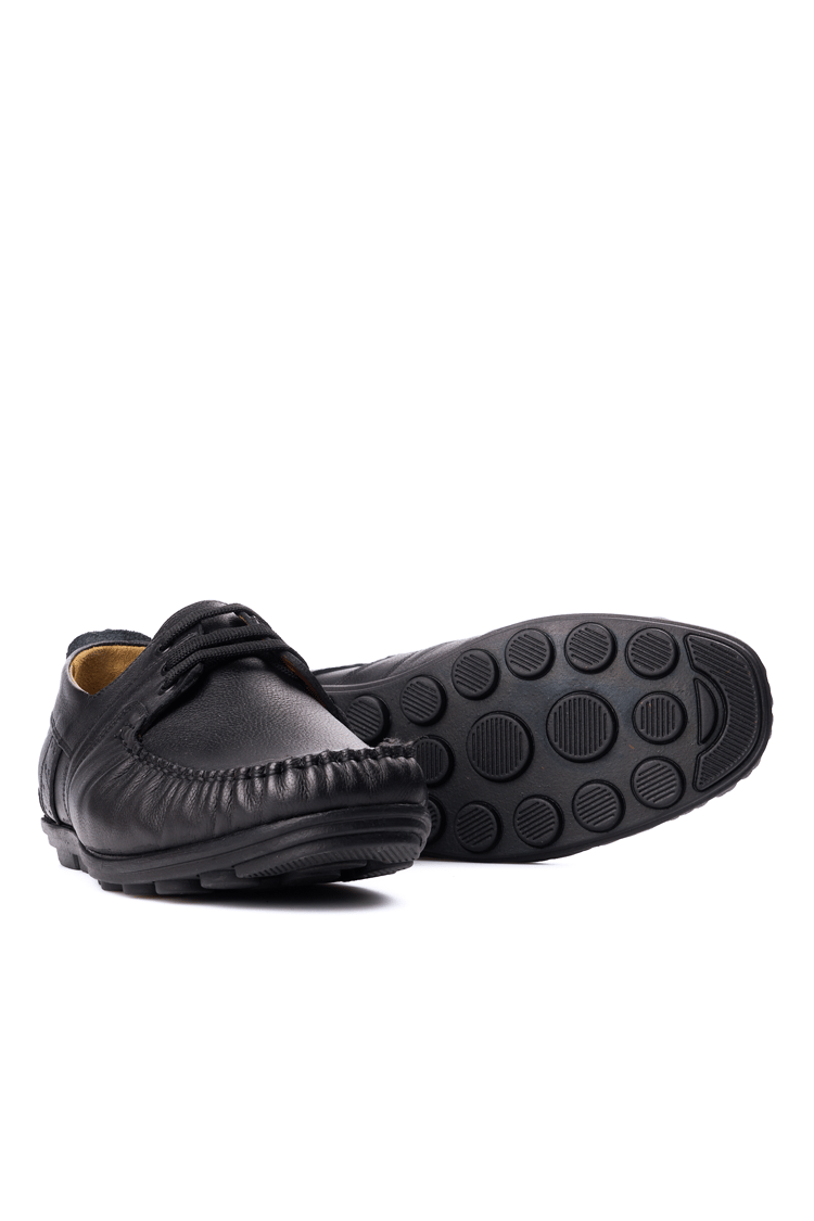 Meva 9105 Siyah Erkek Deri Comfort Ayakkabı