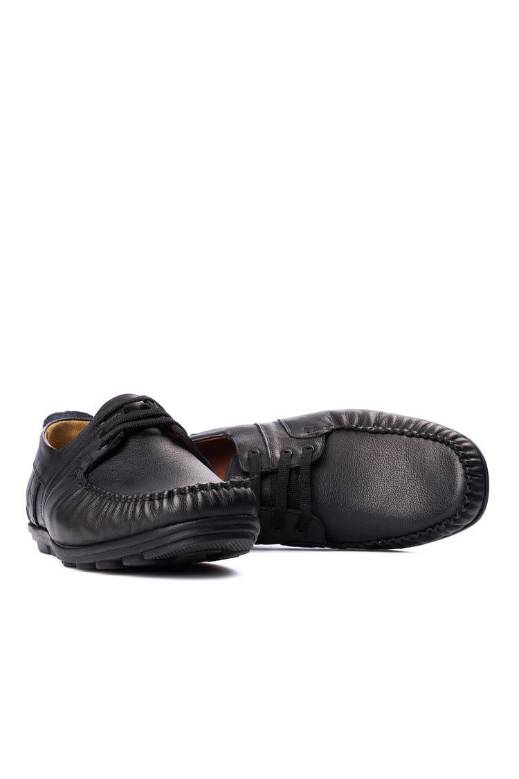 Meva 9105 Siyah Erkek Deri Comfort Ayakkabı