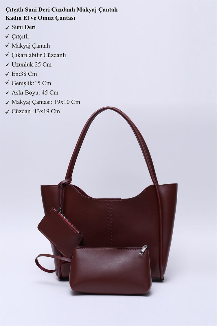Mıyamıra Shk108 Bordo Kadın Omuz Cantası