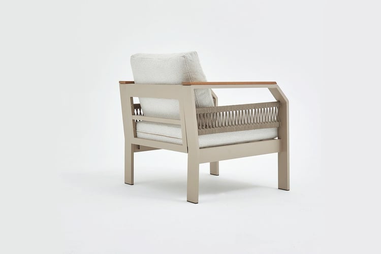 Morento Bahçe Oturma Grubu 3+1+1+Yüksek Sehpa - Kum Rengi