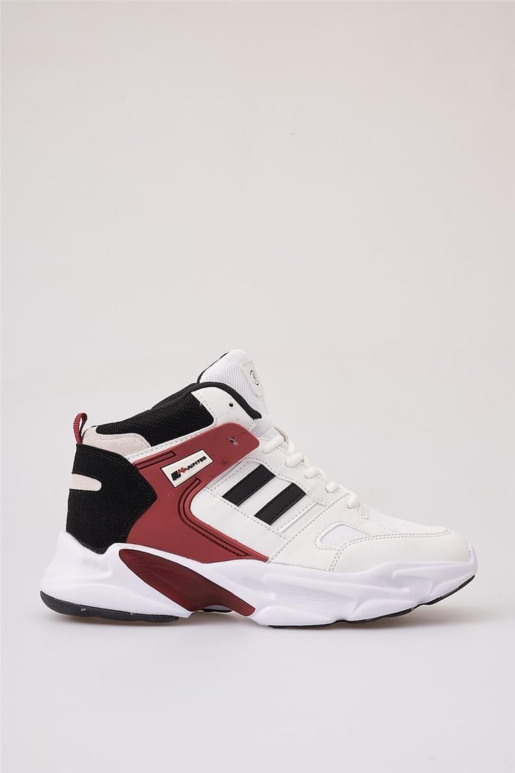 Mp 231-1014Mr Beyaz-Bordo Erkek Basket Ayakkabı