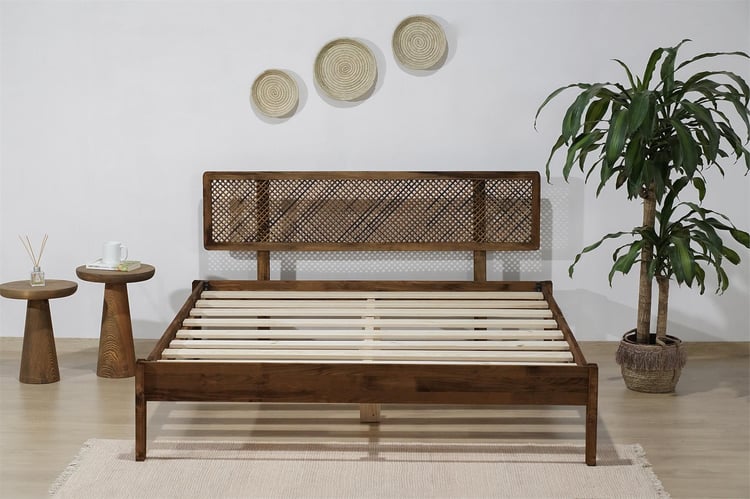 Msm İzabelya Doğal Ahşap Karyola Natural Ceviz 90X190 Cm