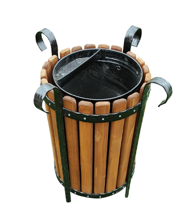 Msm Oval Çöp Kovası Kahverengi