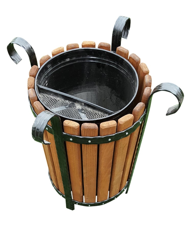 Msm Oval Çöp Kovası Kahverengi