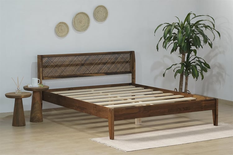 Msm Tokyo Doğal Ahşap Karyola Natural Ceviz 90X200 Cm
