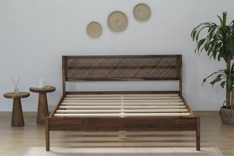 Msm Tokyo Doğal Ahşap Karyola Natural Ceviz 90X200 Cm