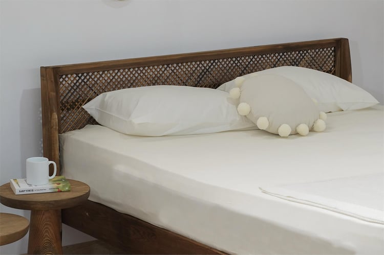 Msm Tokyo Doğal Ahşap Karyola Natural Ceviz 90X200 Cm