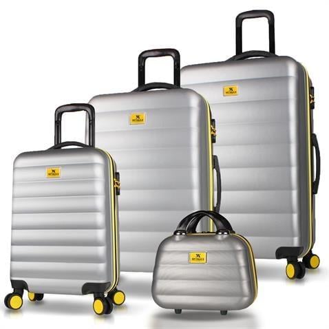 My Valice Colors Abs Kabin Orta Büyük ve Makyaj Boy Gri 4'lü Travel Valiz Seti
