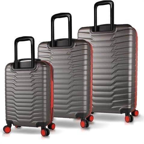 My Valice Croc Abs Kabin Orta ve Büyük Boy Antrasit 3'lü Valiz Seti