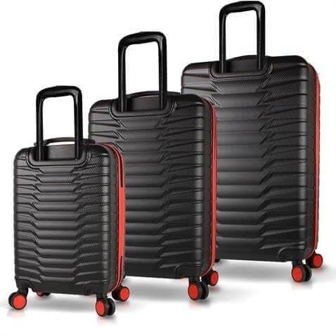 My Valice Croc Abs Kabin Orta ve Büyük Boy Siyah 3'lü Valiz Seti